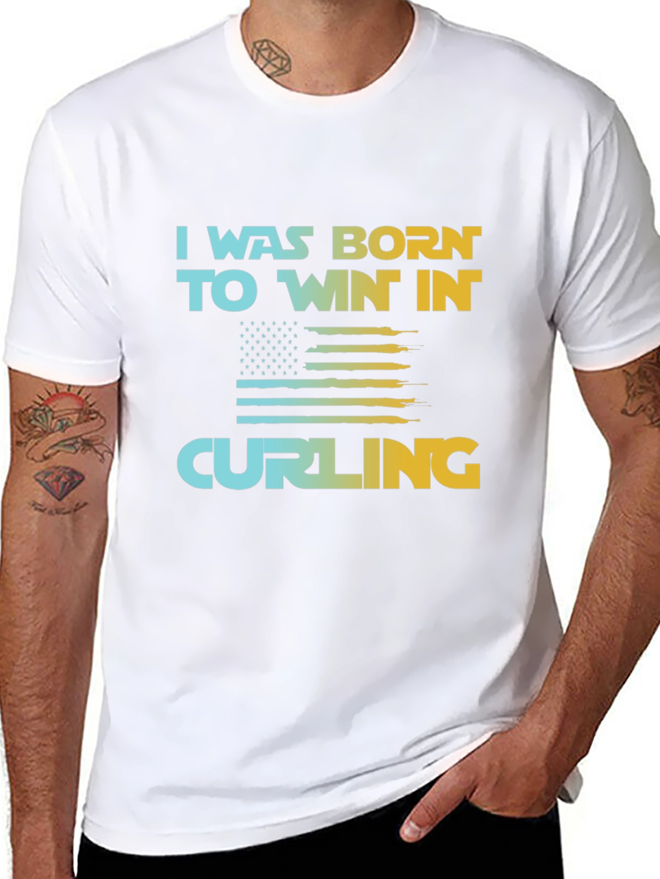 Curling Fan T-Shirt - Born to Win