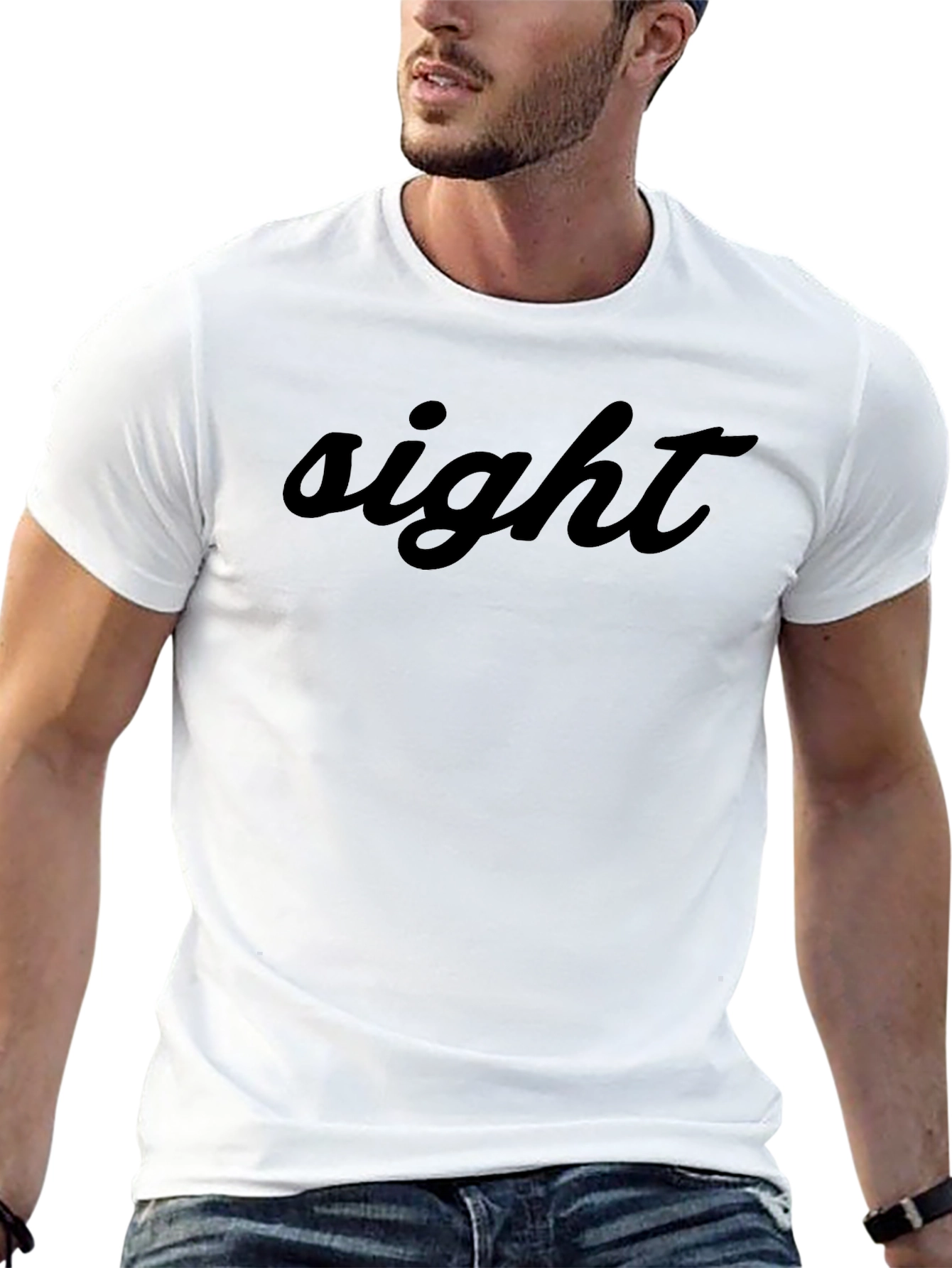 Sight T-Shirt - Black Crew Neck Tee