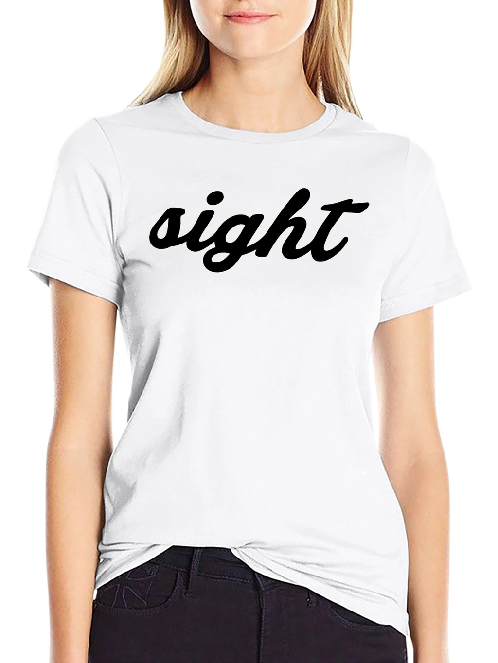 Sight T-Shirt - Black Crew Neck Tee