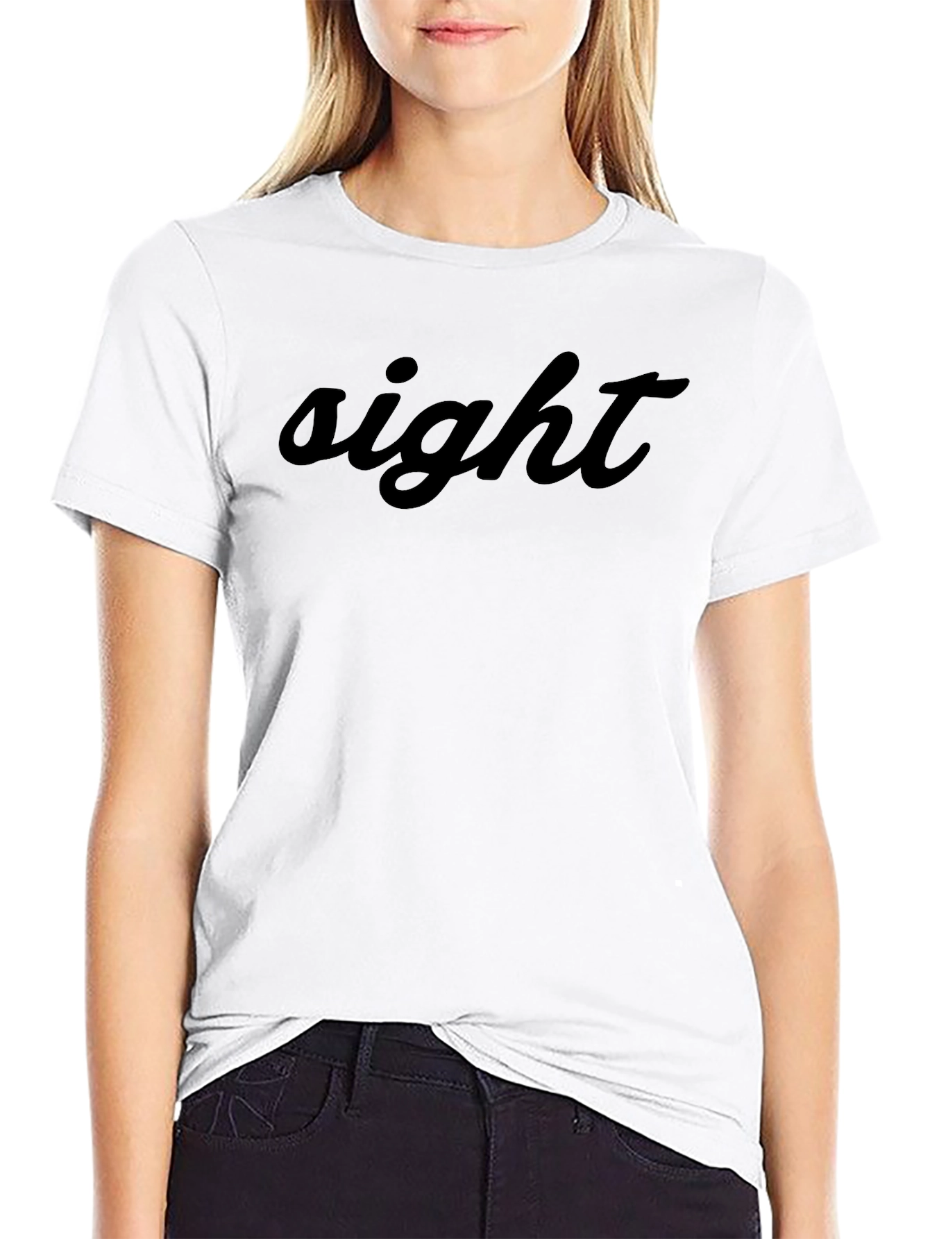 Sight T-Shirt - Black Crew Neck Tee