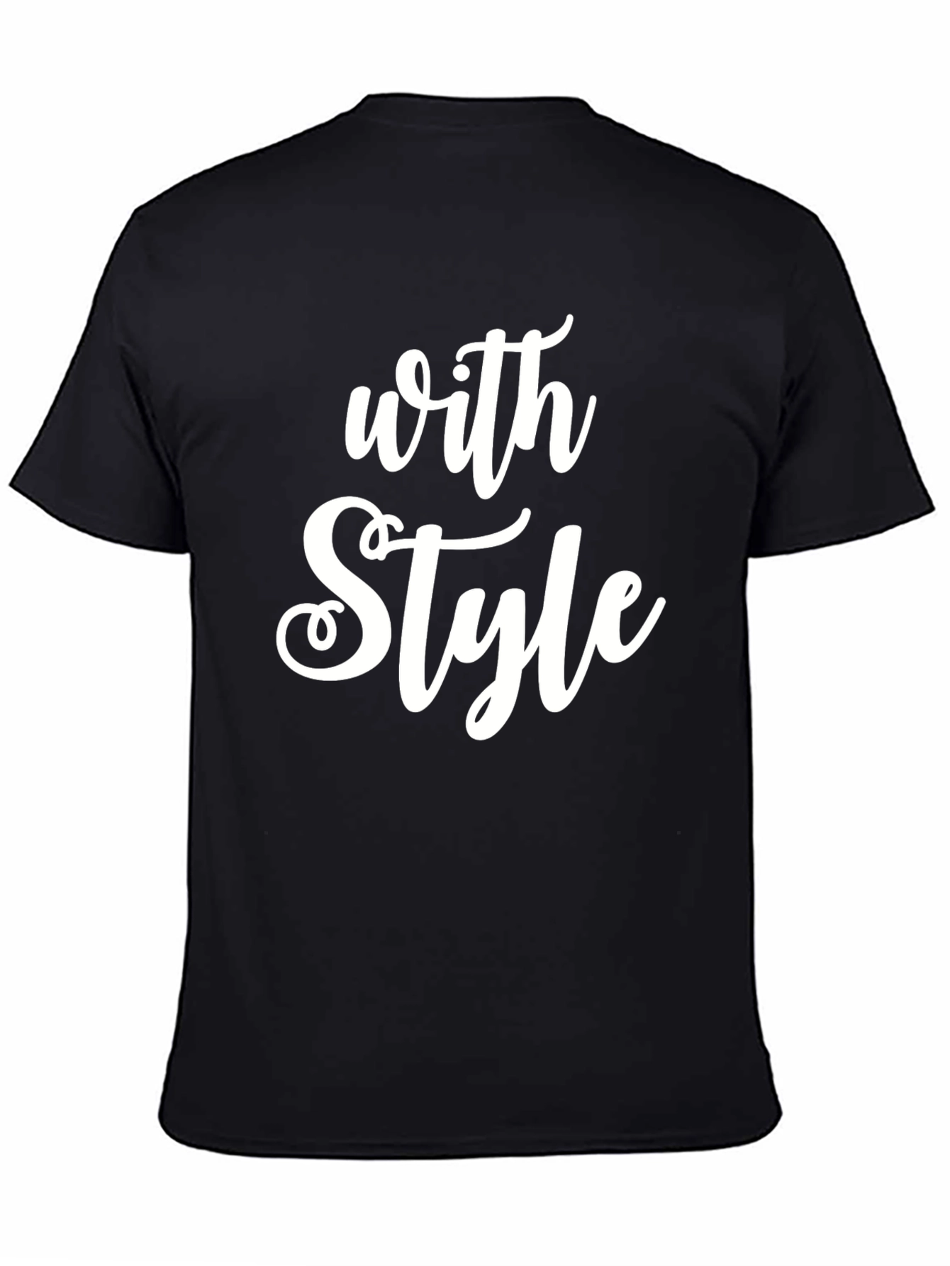 Stylish With Style Graphic Print Black T-Shirt