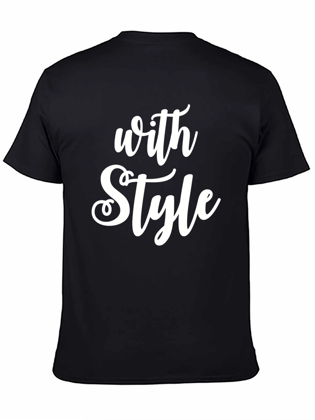 Stylish With Style Graphic Print Black T-Shirt