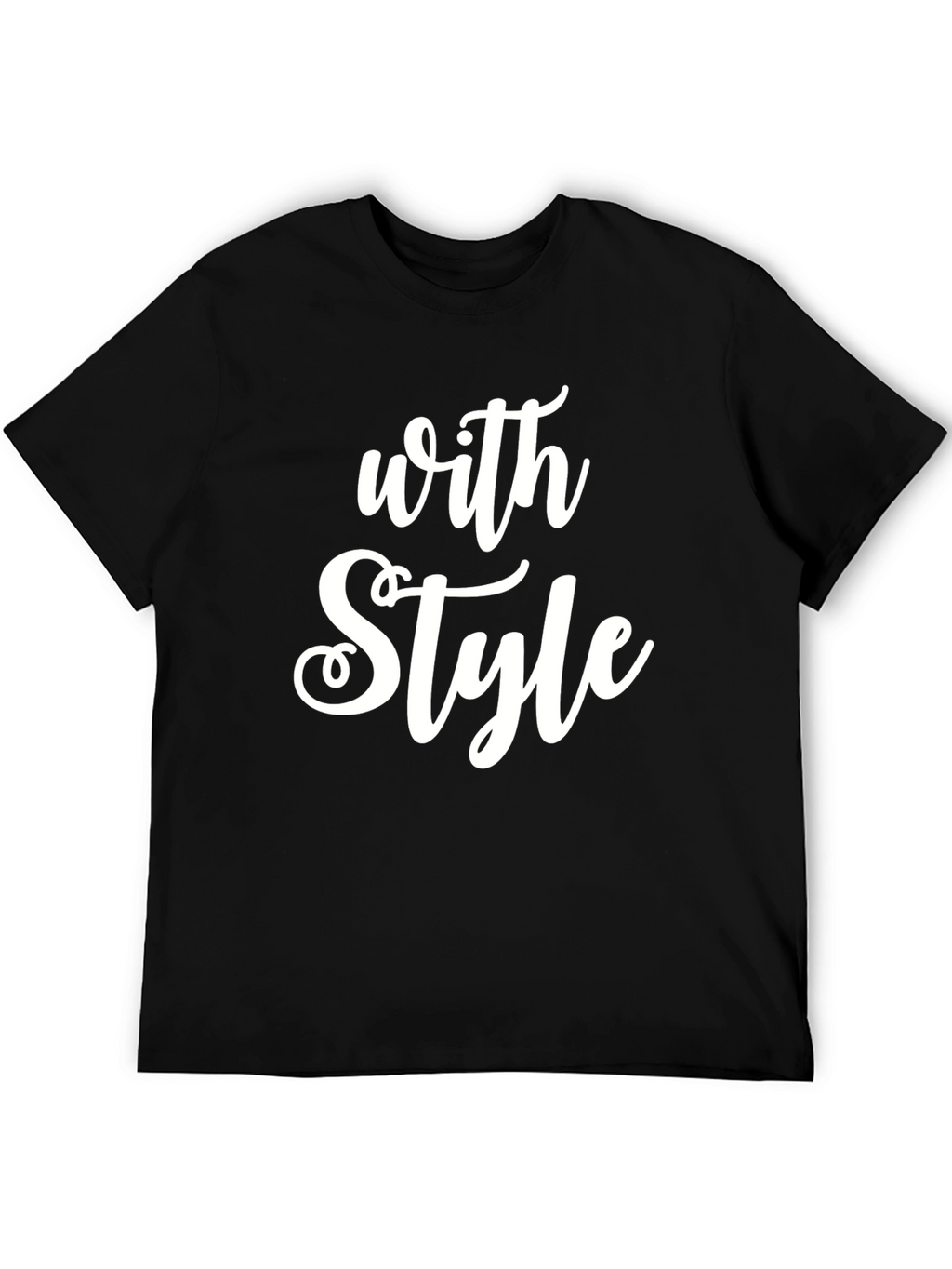 Stylish With Style Graphic Print Black T-Shirt