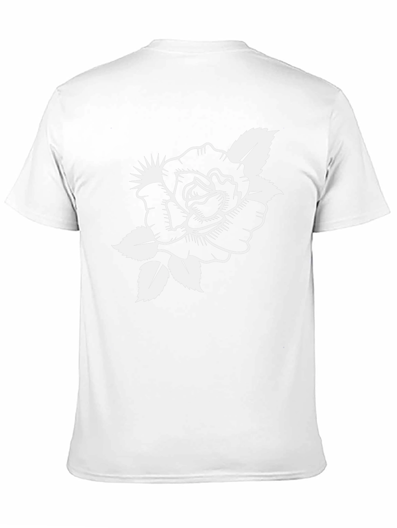 Classic Rose Tattoo Graphic Black T-Shirt