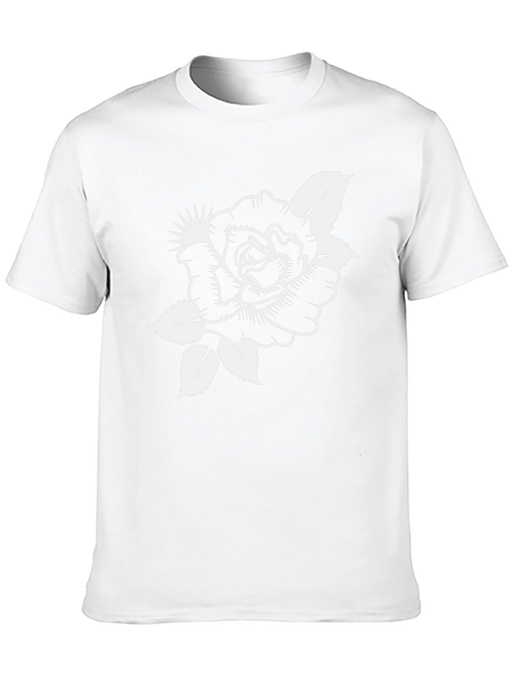 Classic Rose Tattoo Graphic Black T-Shirt