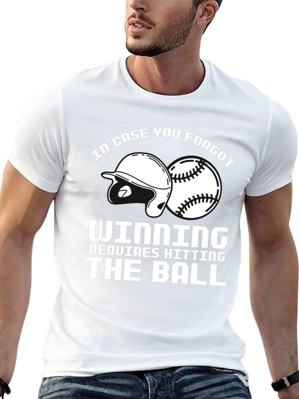 Baseball T-Shirt: Winning Requires Hitting the Ball