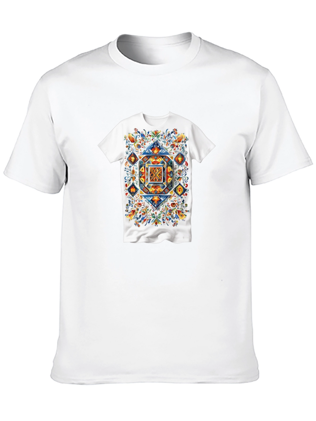 Artistic Geometric Floral T-Shirt