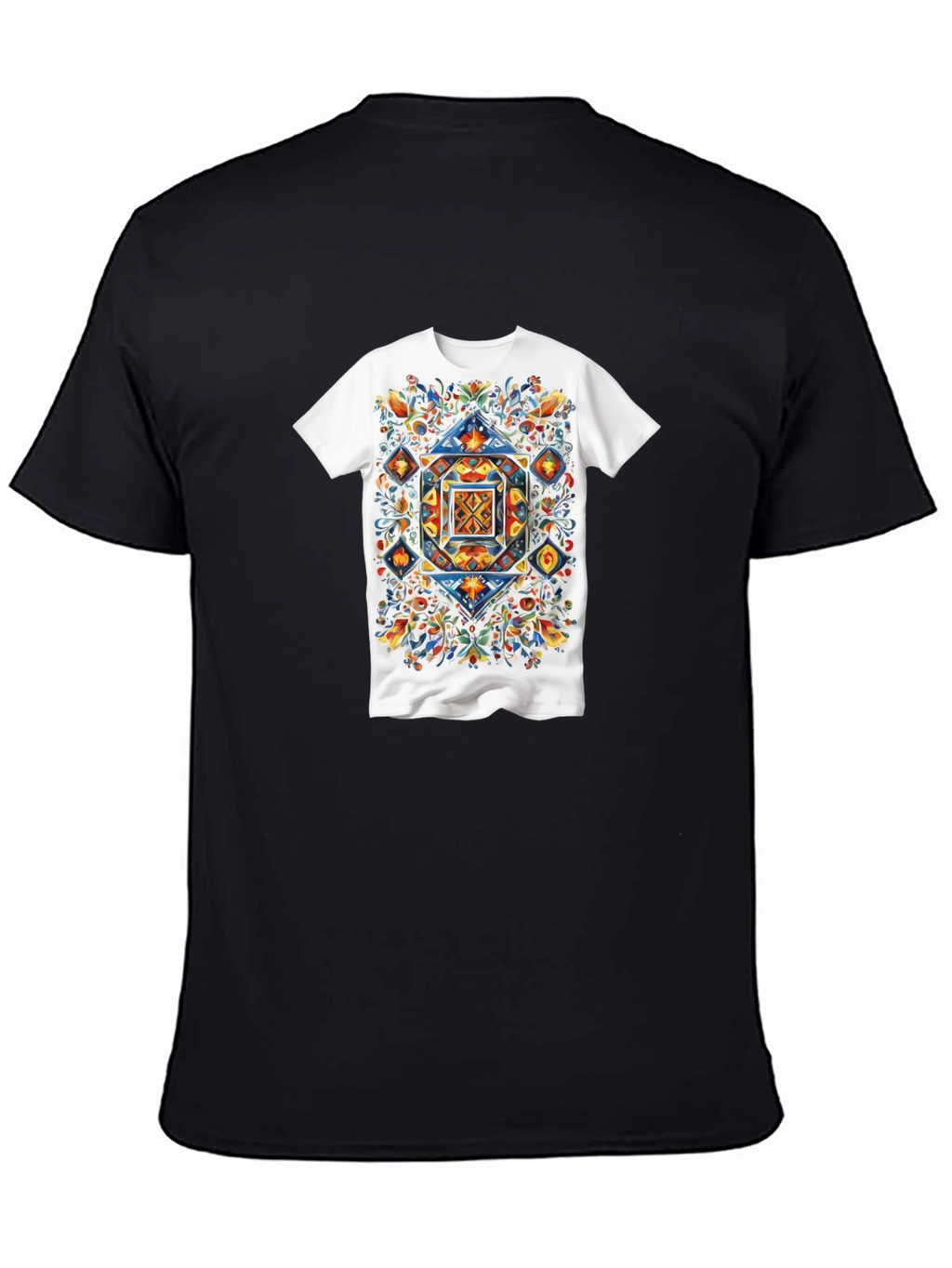 Artistic Geometric Floral T-Shirt