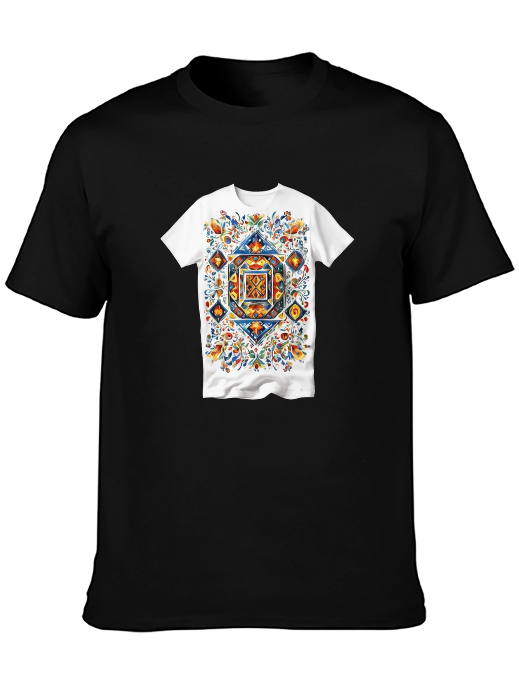 Artistic Geometric Floral T-Shirt