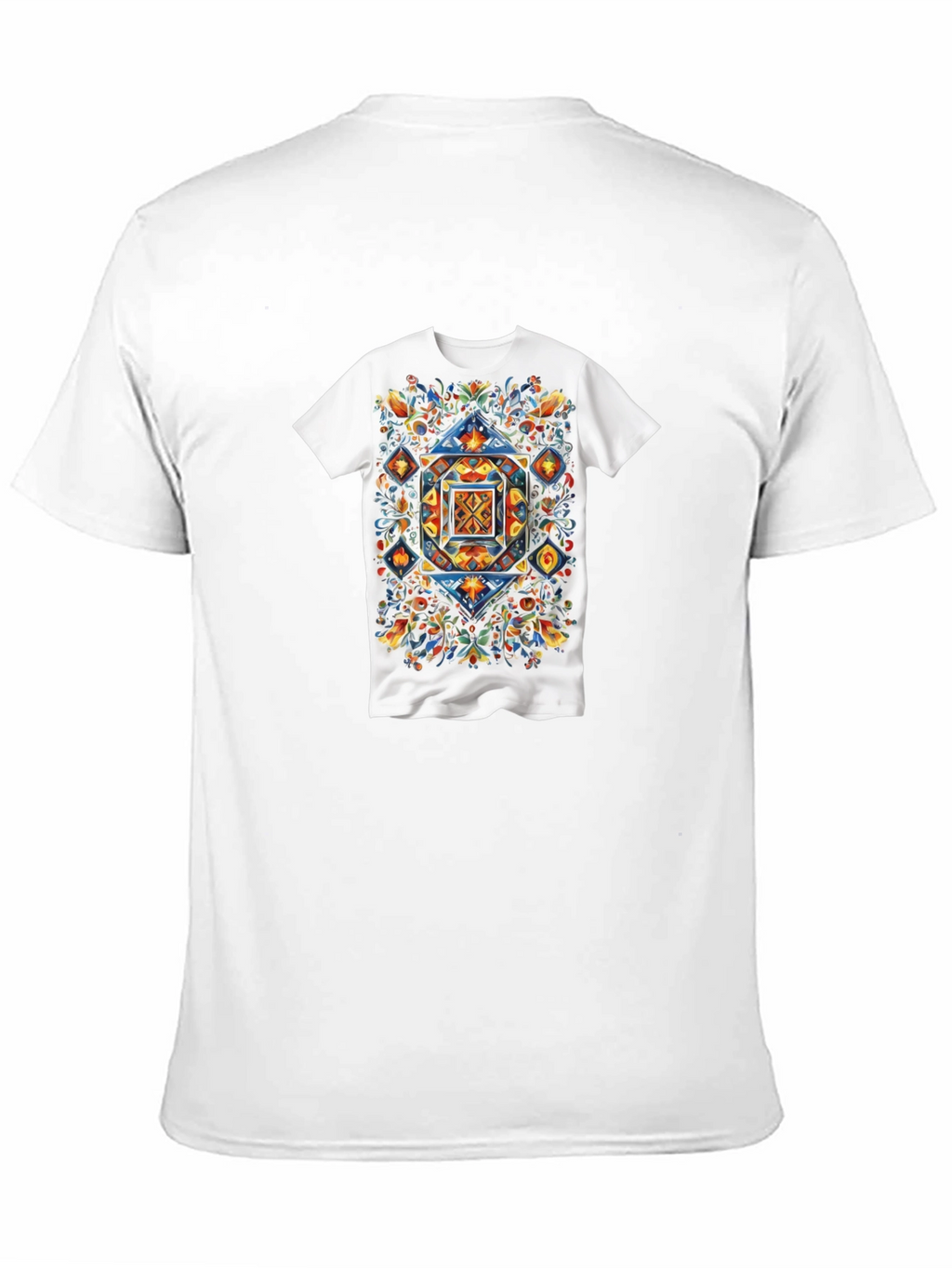 Artistic Geometric Floral T-Shirt
