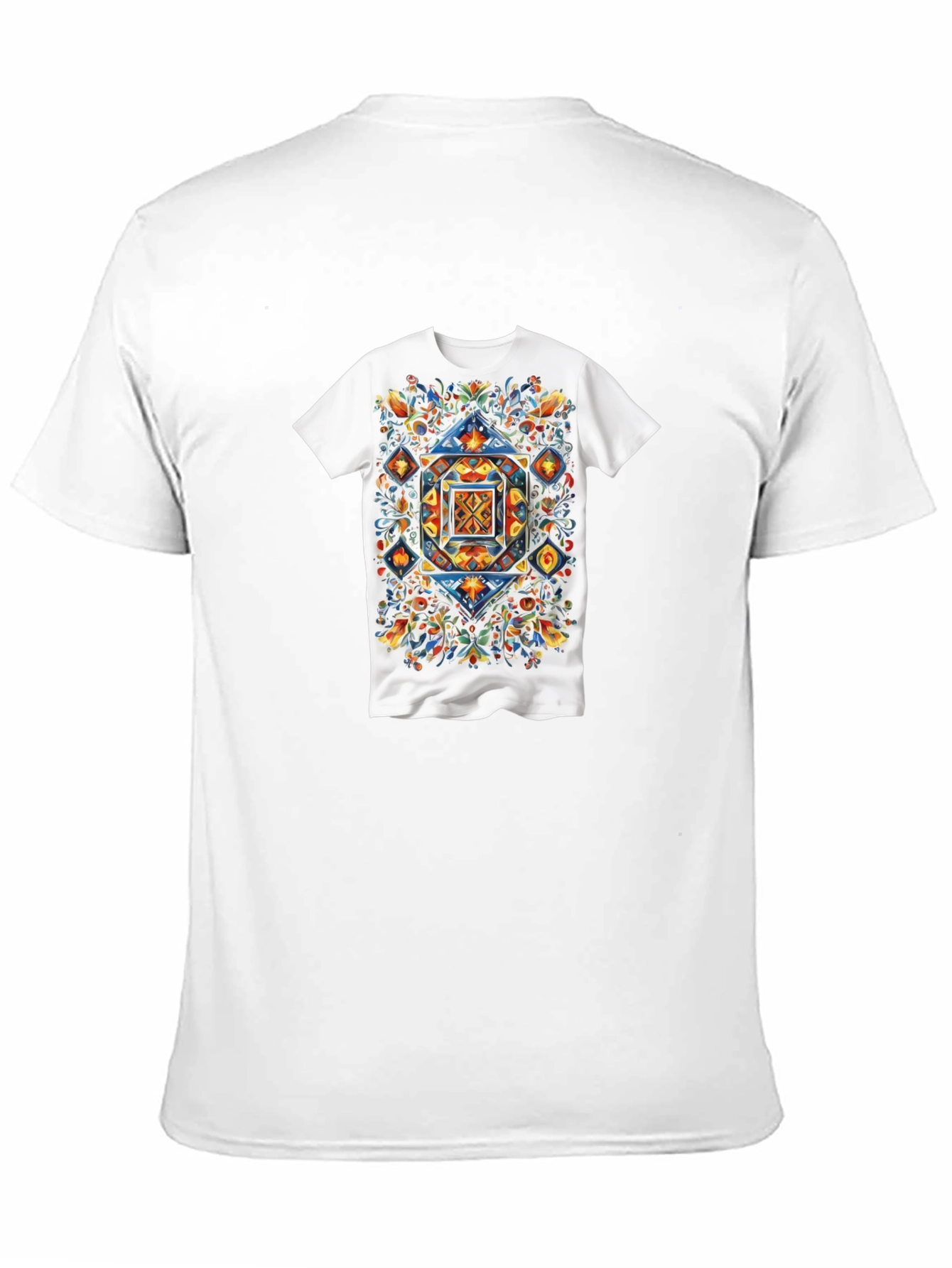 Artistic Geometric Floral T-Shirt