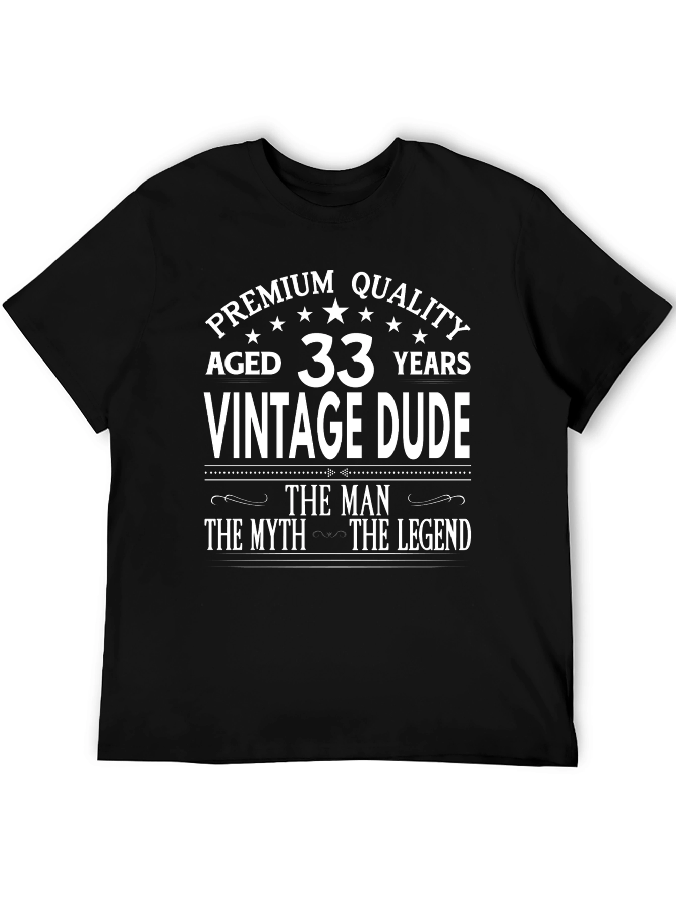 Aged 33 Years Vintage Dude T-Shirt