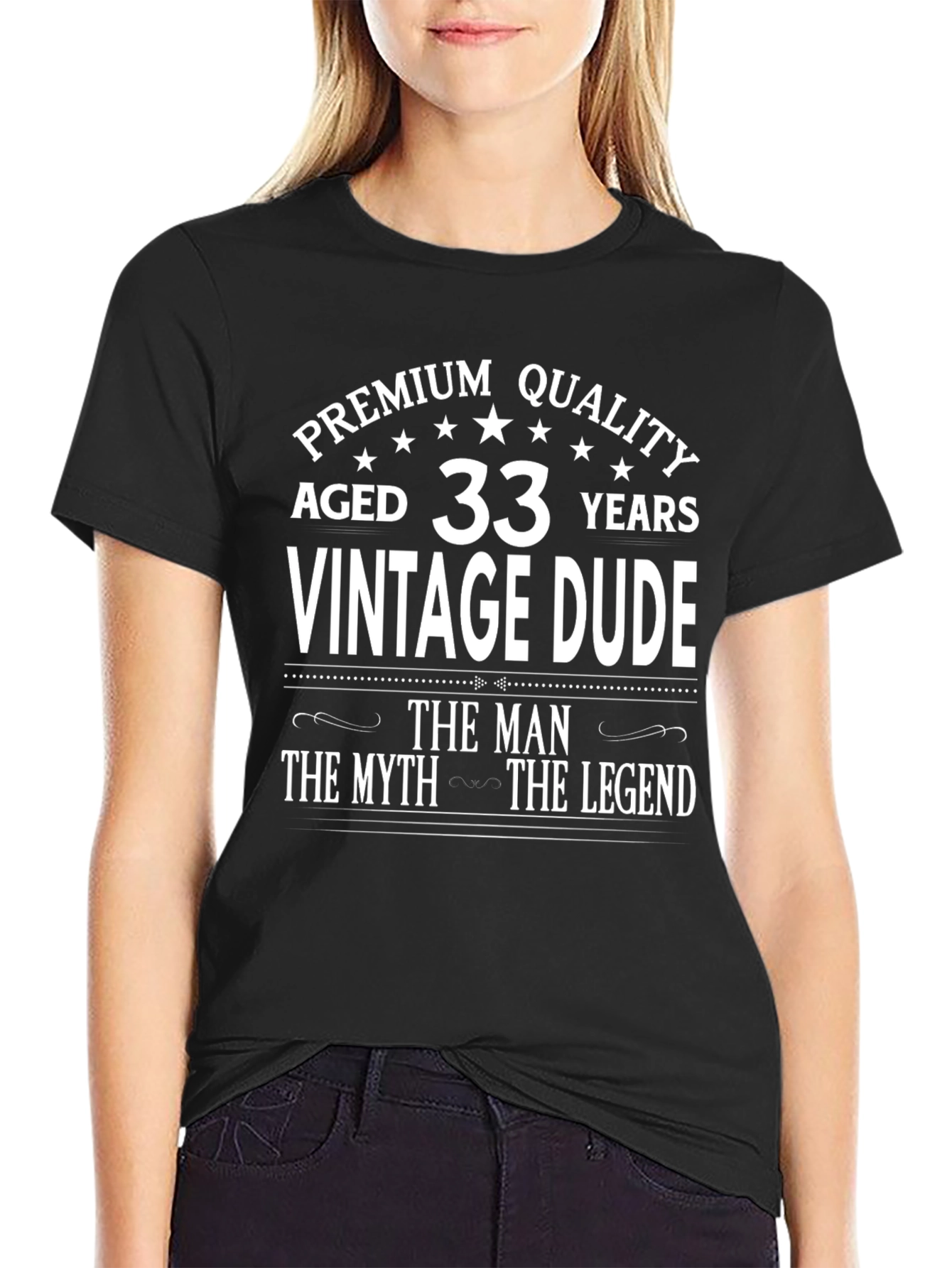 Aged 33 Years Vintage Dude T-Shirt