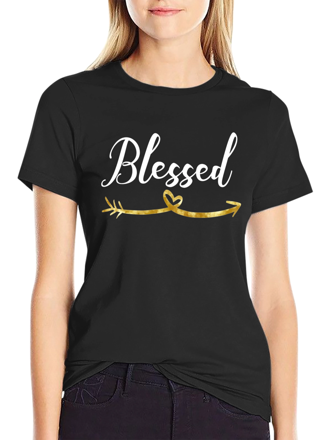 Blessed Arrow Graphic T-Shirt - Black