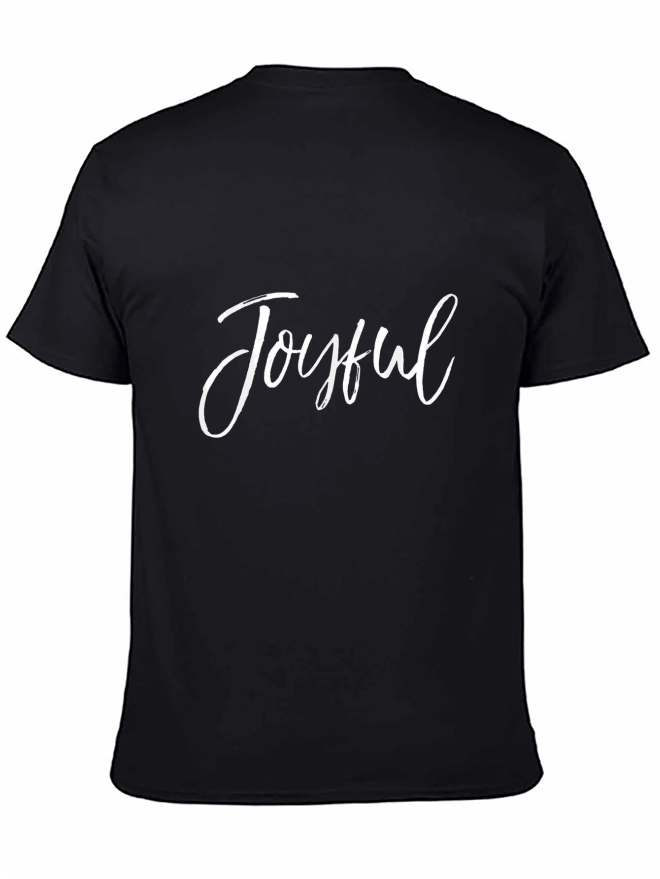 Joyful Black Graphic Tee - Mens Casual T-Shirt
