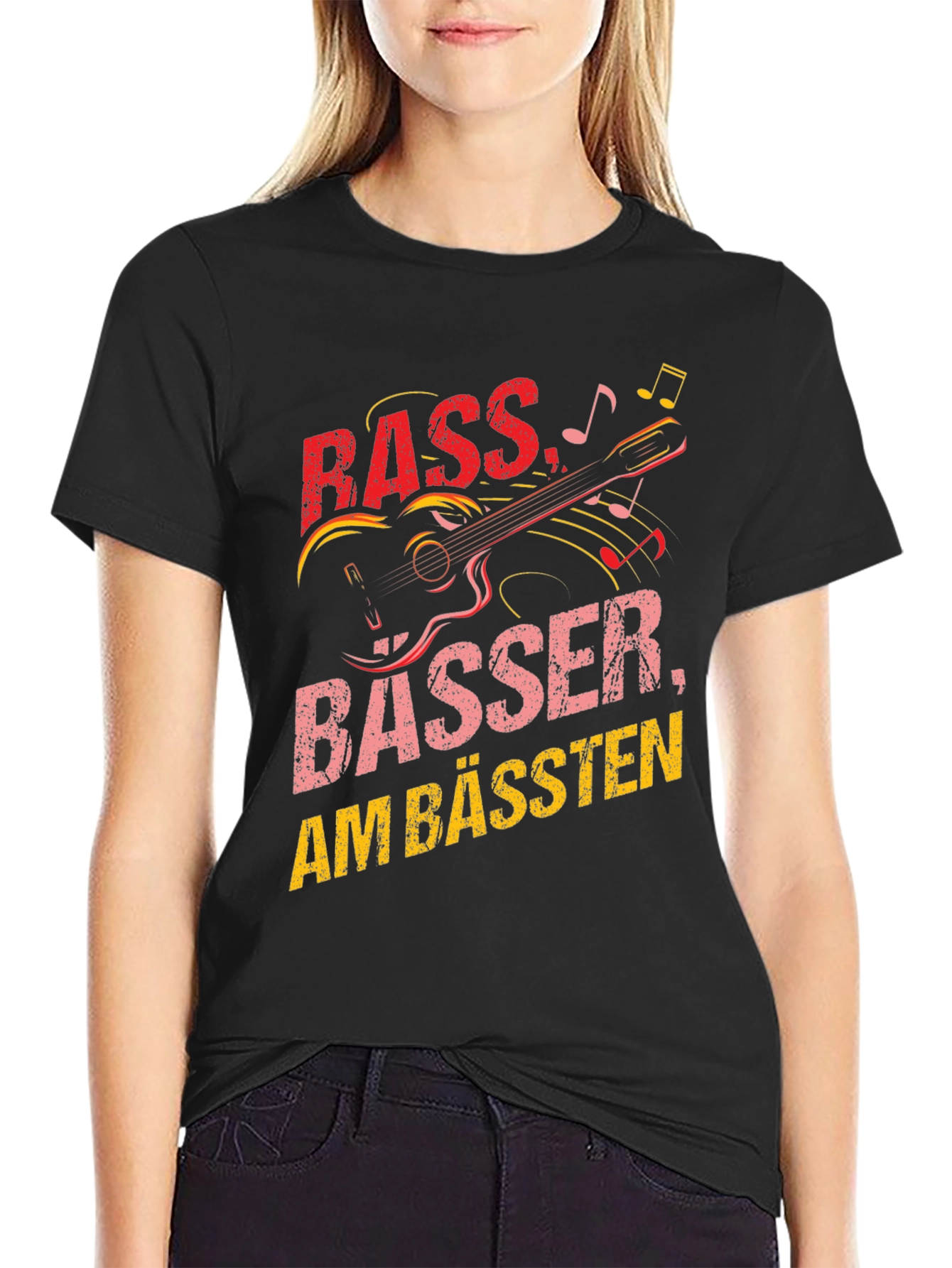 Bass Guitar Musician T-Shirt - Funny German Pun