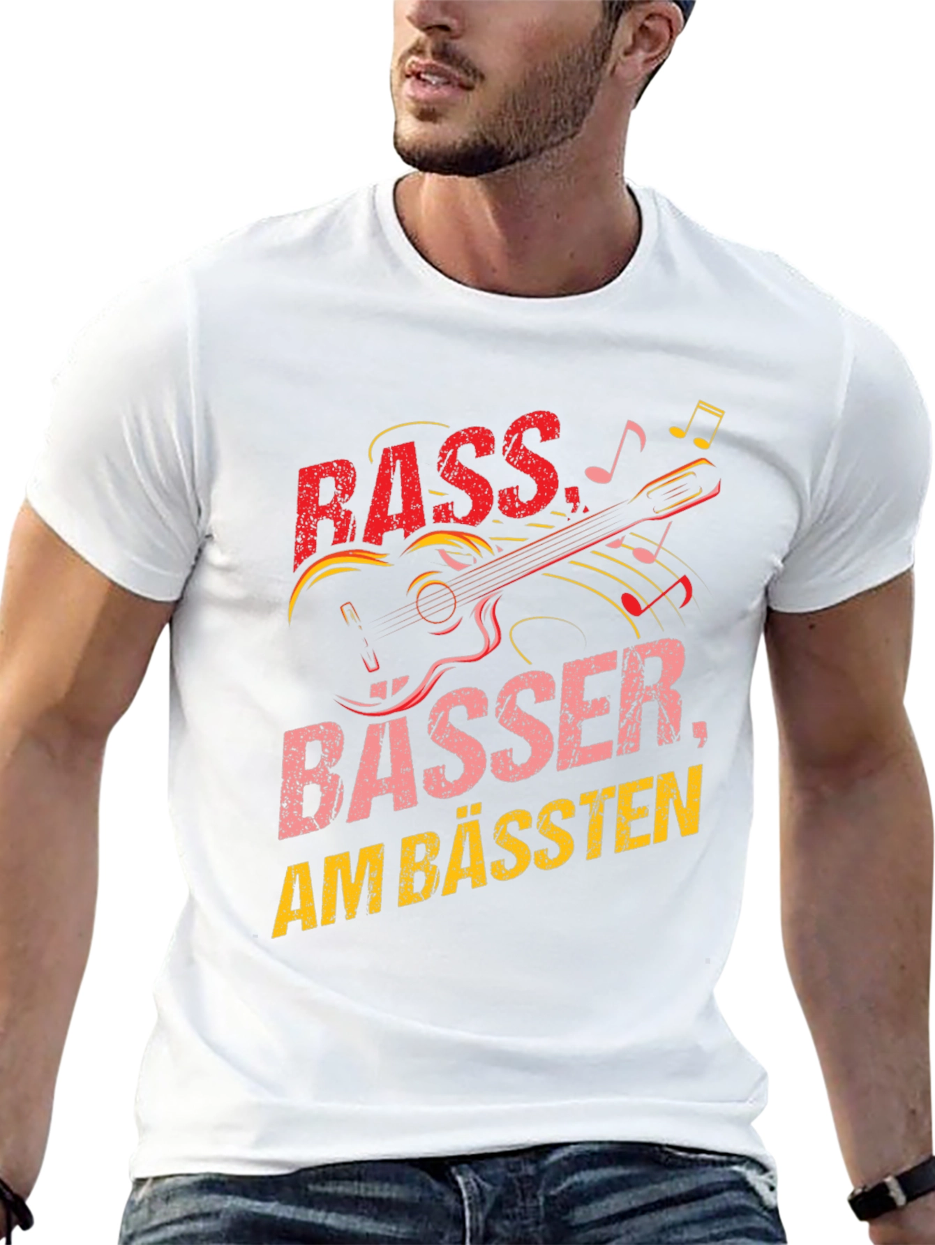 Bass Guitar Musician T-Shirt - Funny German Pun