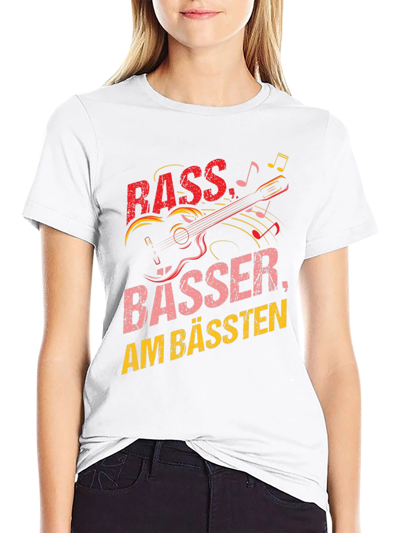 Bass Guitar Musician T-Shirt - Funny German Pun