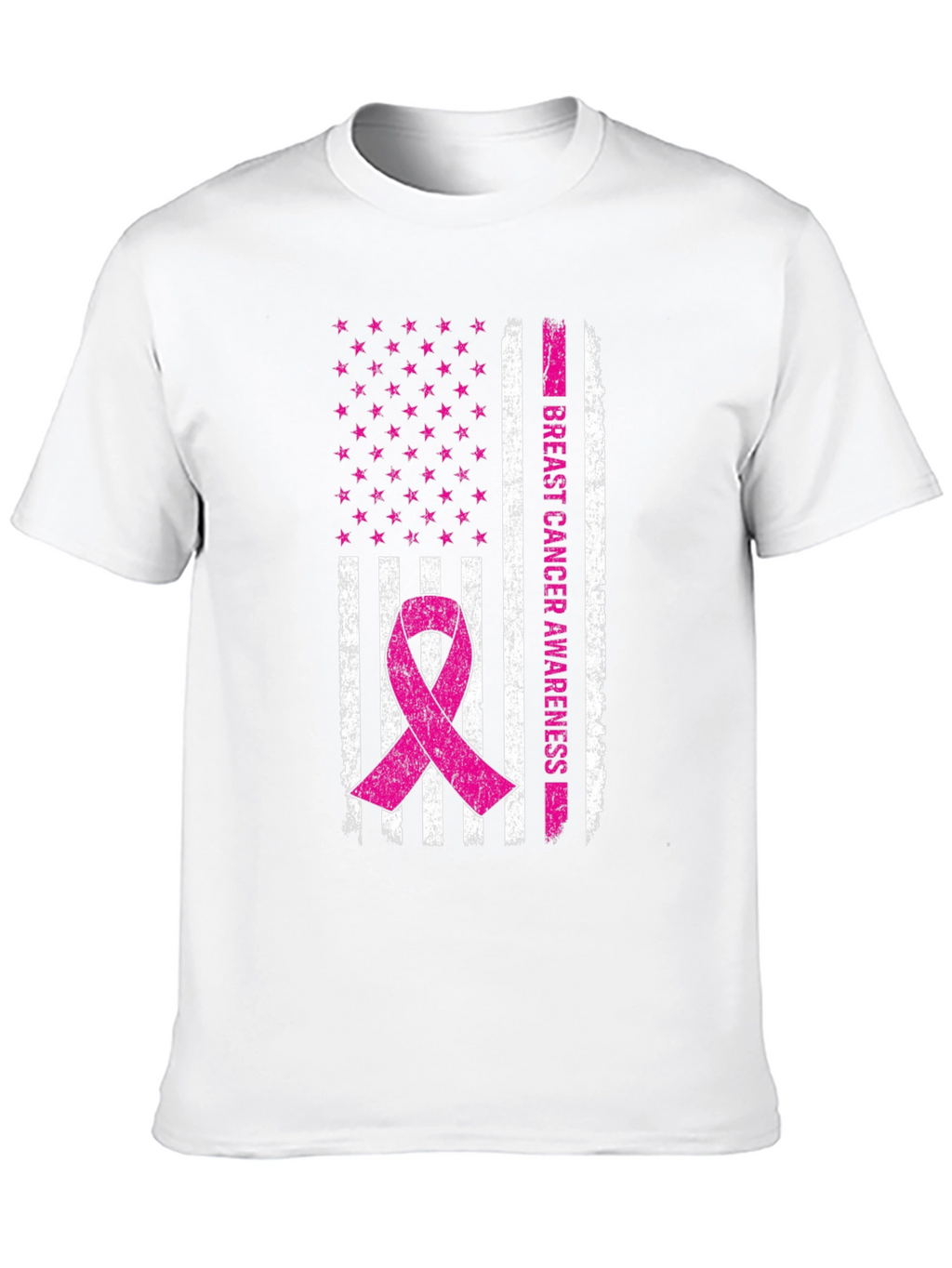 Breast Cancer Awareness Flag T-Shirt