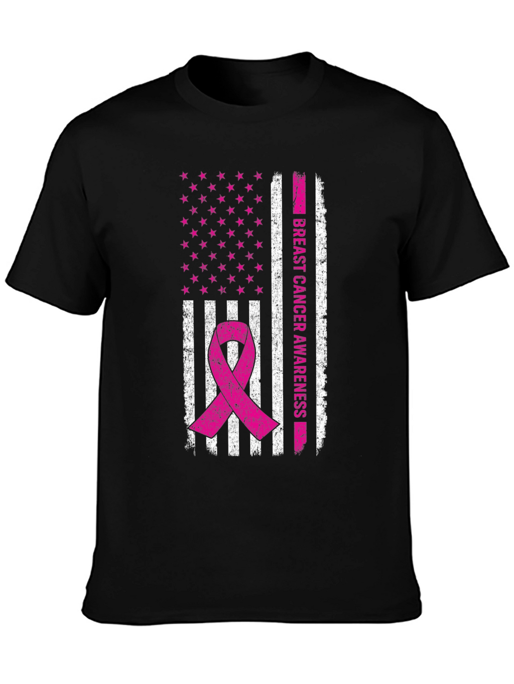 Breast Cancer Awareness Flag T-Shirt