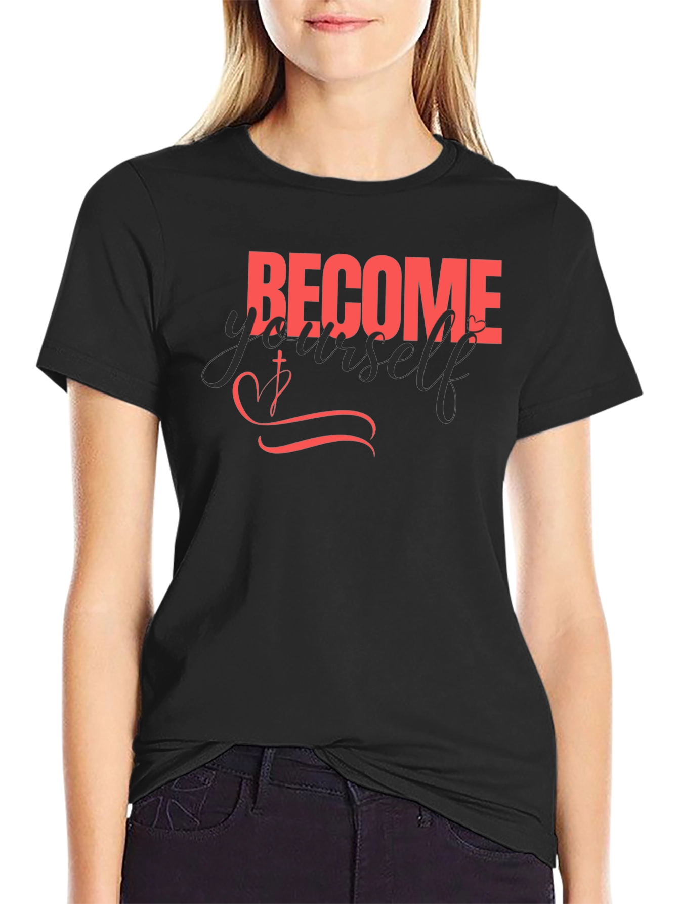 Become Yourself Black Graphic Tee