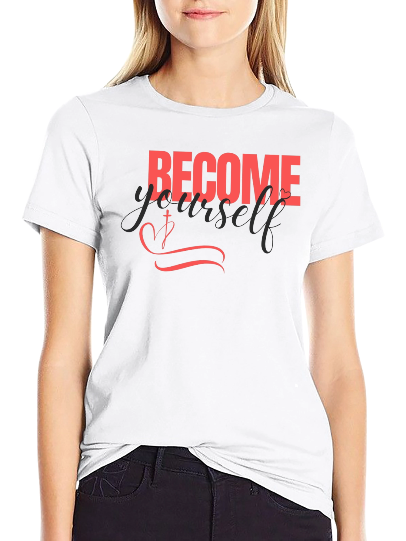 Become Yourself Black Graphic Tee