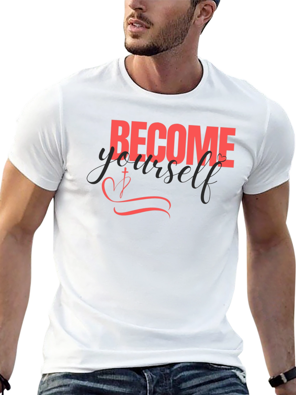 Become Yourself Black Graphic Tee