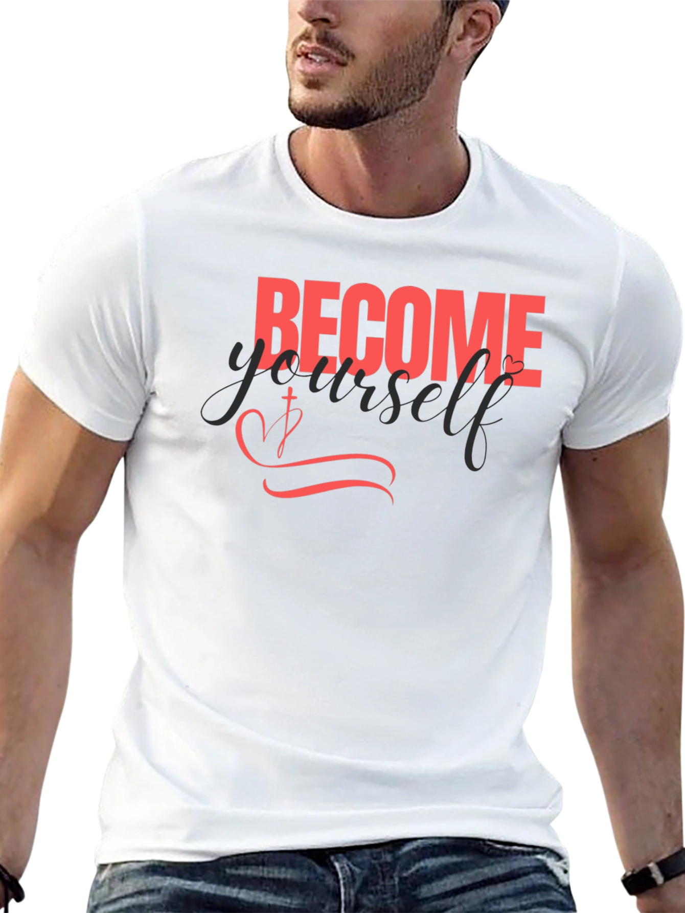 Become Yourself Black Graphic Tee