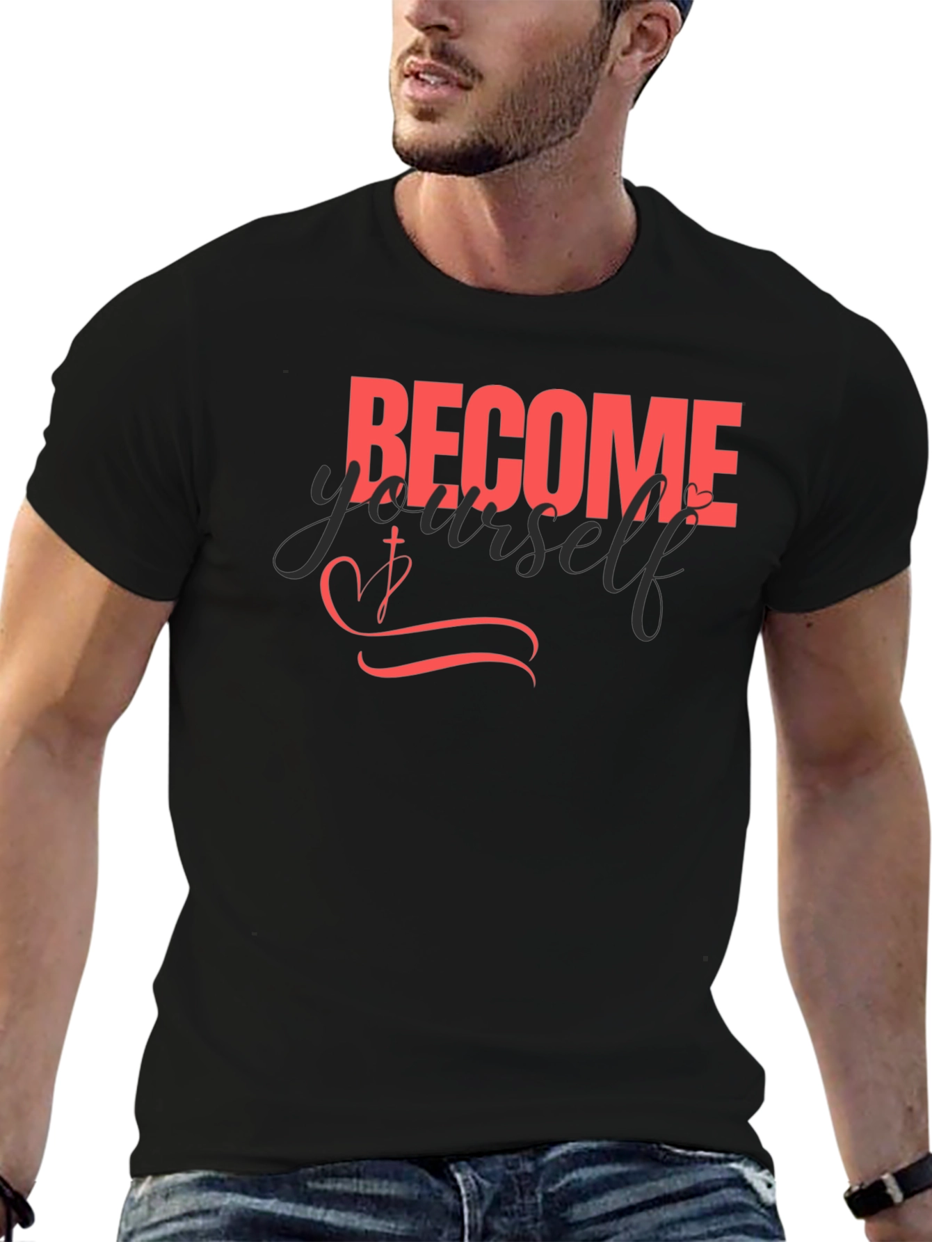 Become Yourself Black Graphic Tee
