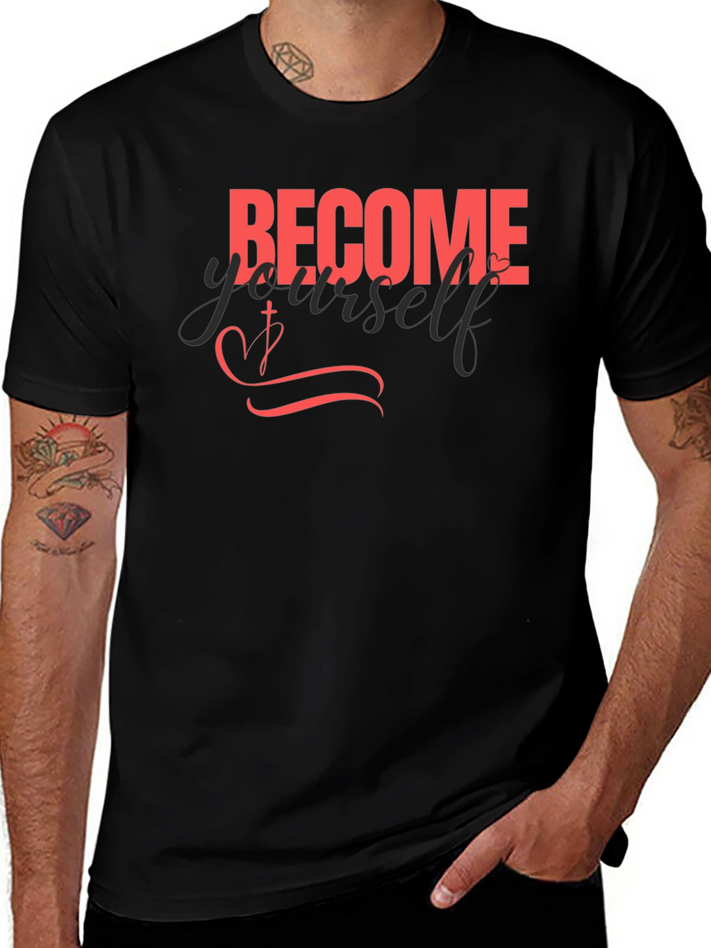 Become Yourself Black Graphic Tee
