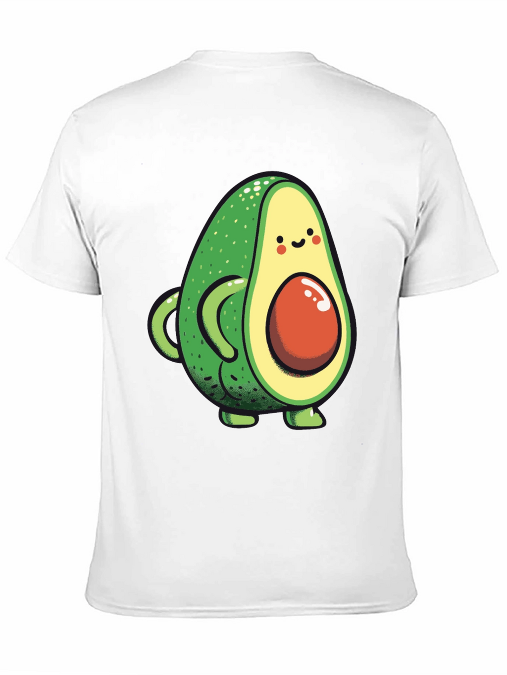 Cute Avocado Graphic Black T-Shirt