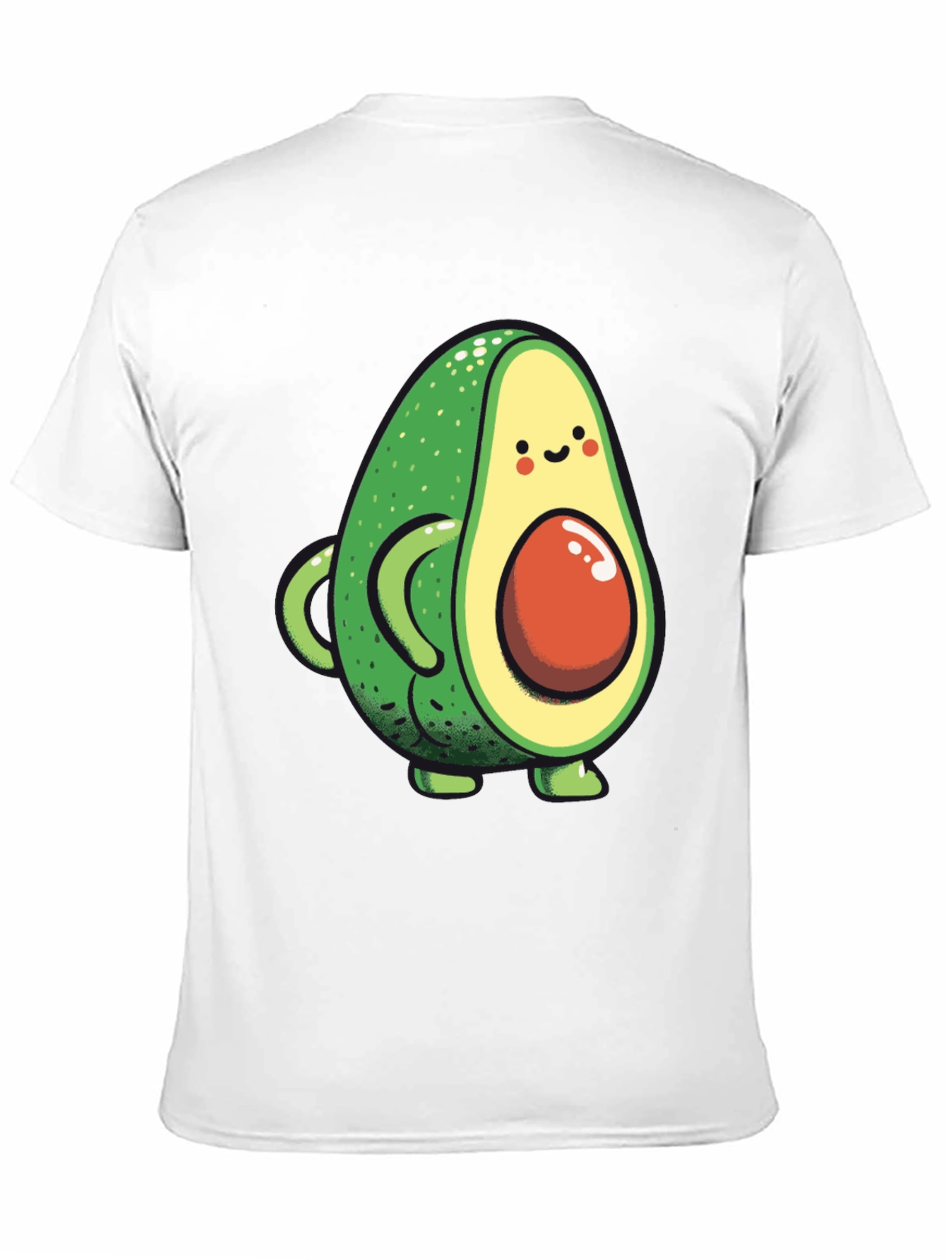 Cute Avocado Graphic Black T-Shirt