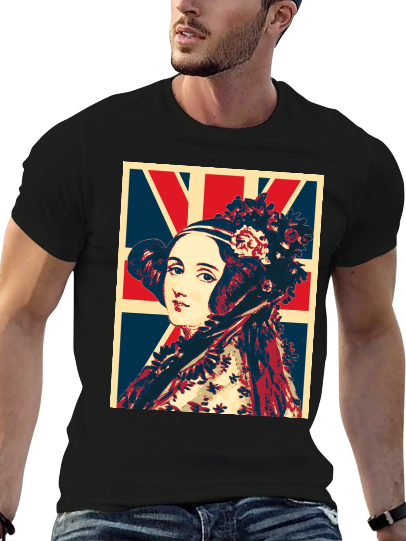 Ada Lovelace Union Jack T-Shirt - Black