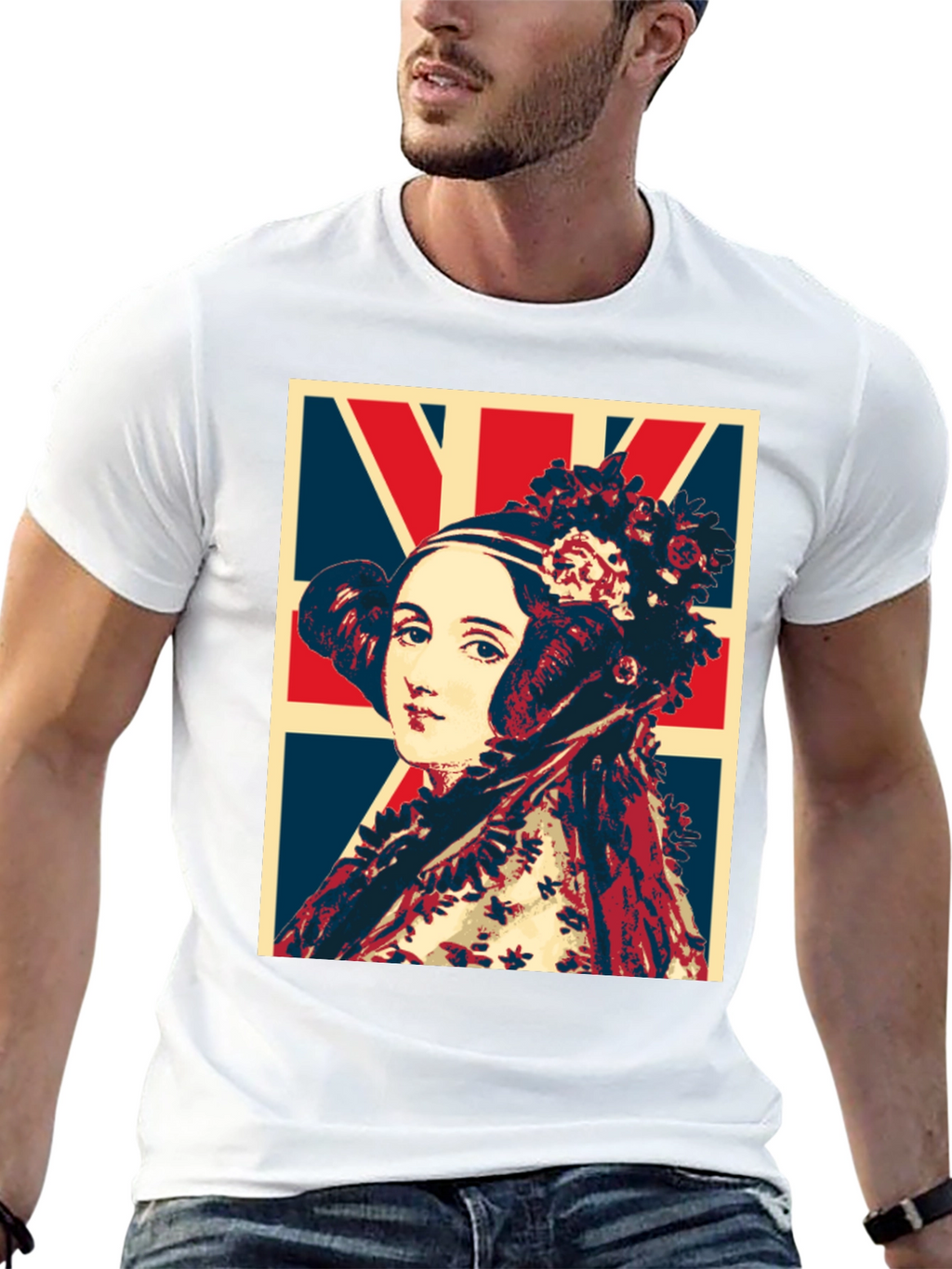 Ada Lovelace Union Jack T-Shirt - Black