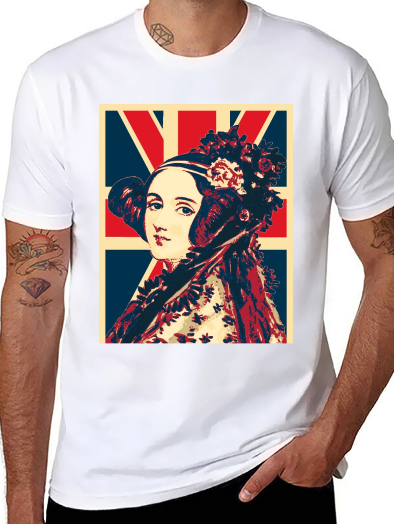 Ada Lovelace Union Jack T-Shirt - Black