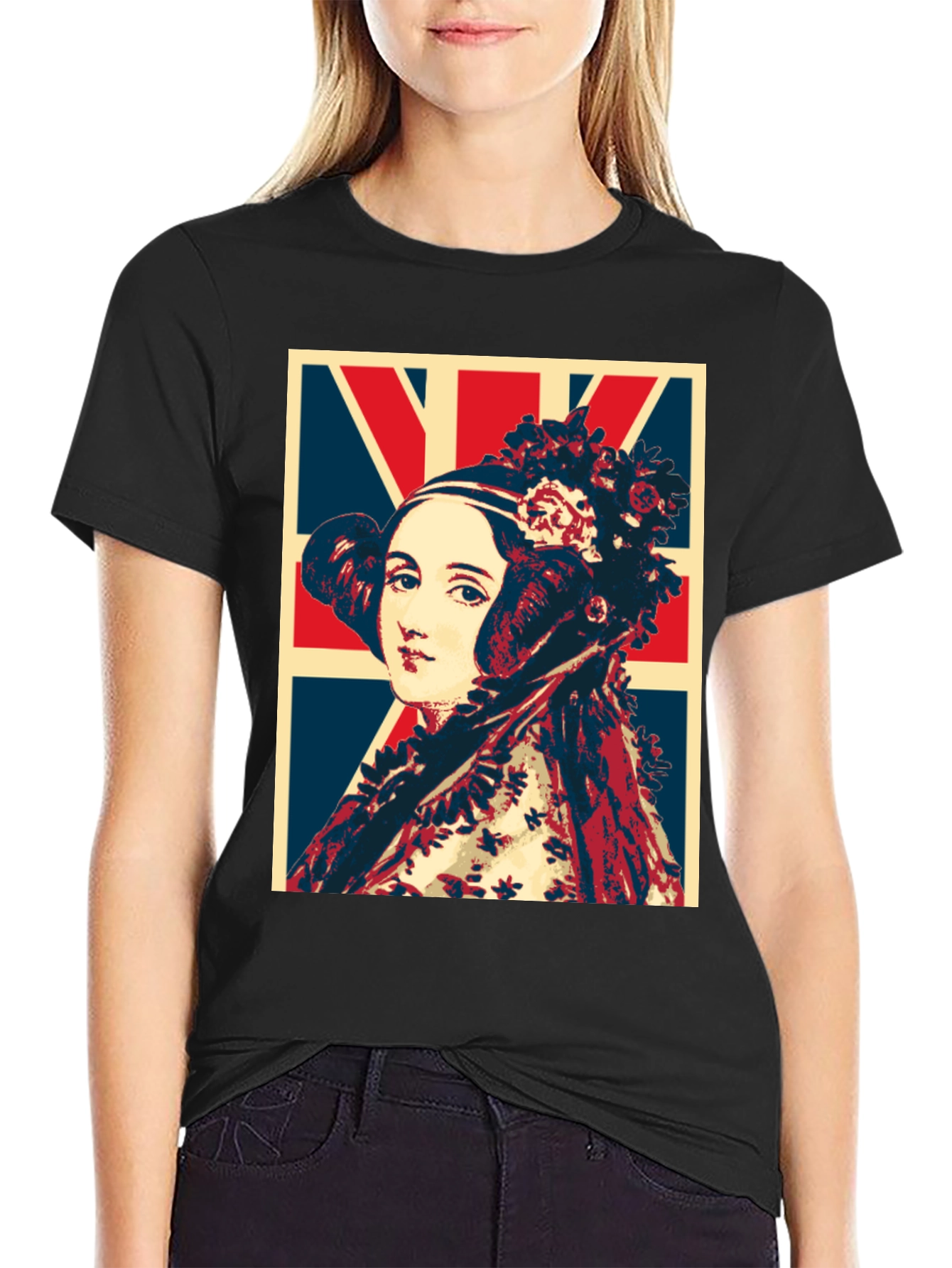 Ada Lovelace Union Jack T-Shirt - Black