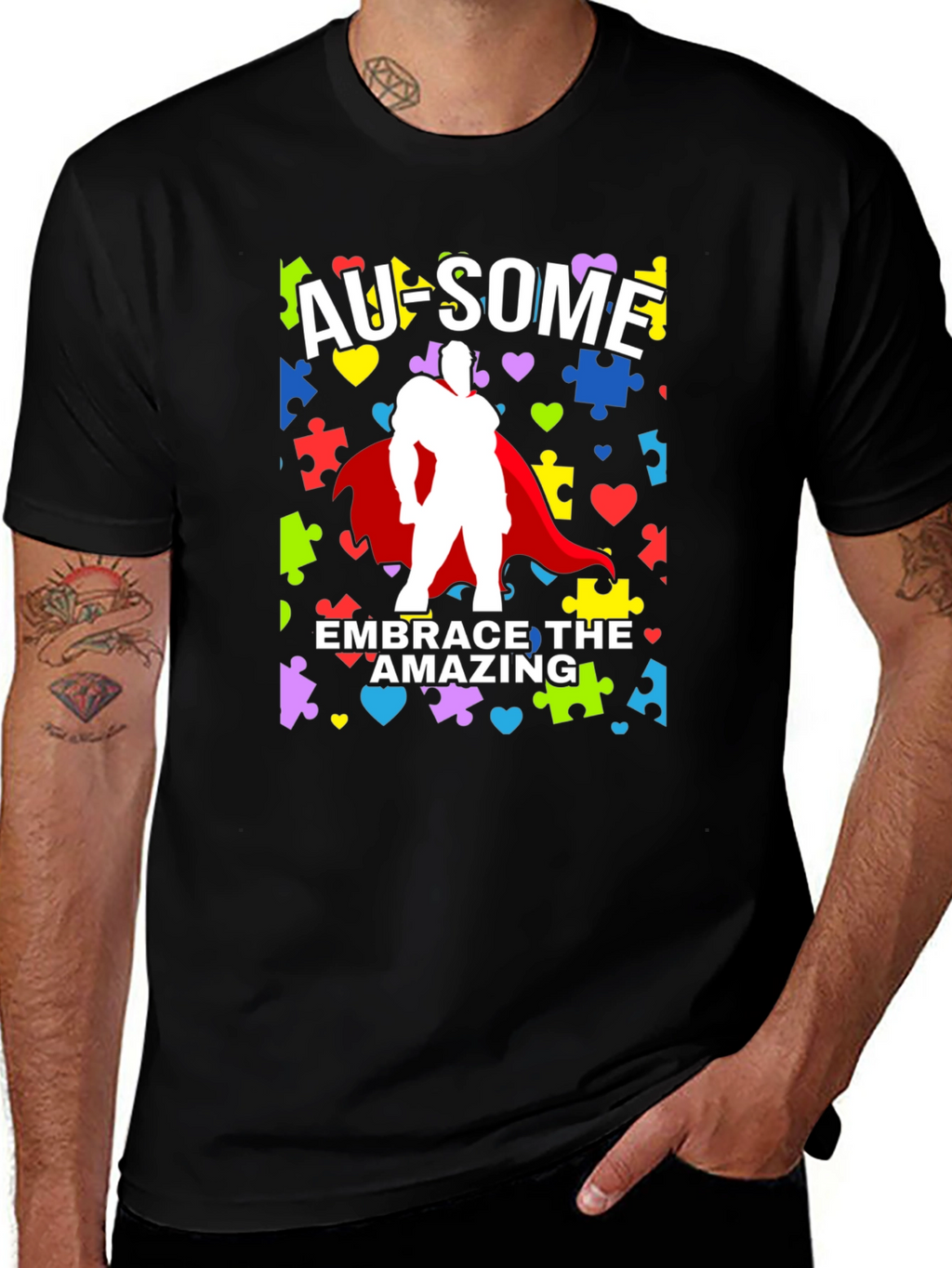 Au-some Embrace The Amazing Autism Awareness T-Shirt