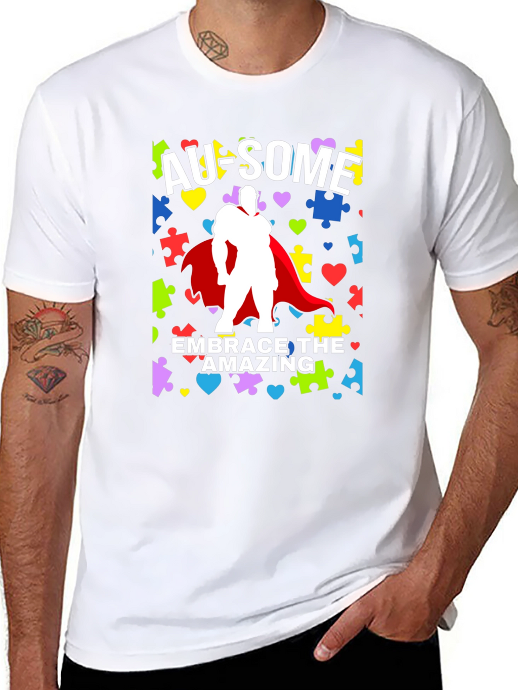 Au-some Embrace The Amazing Autism Awareness T-Shirt