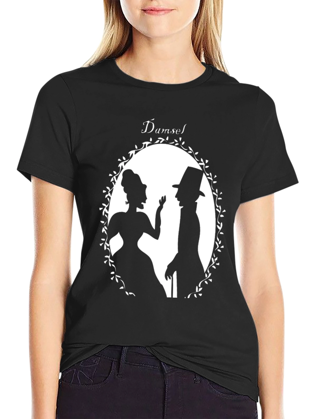 Damsel Silhouette Graphic T-Shirt