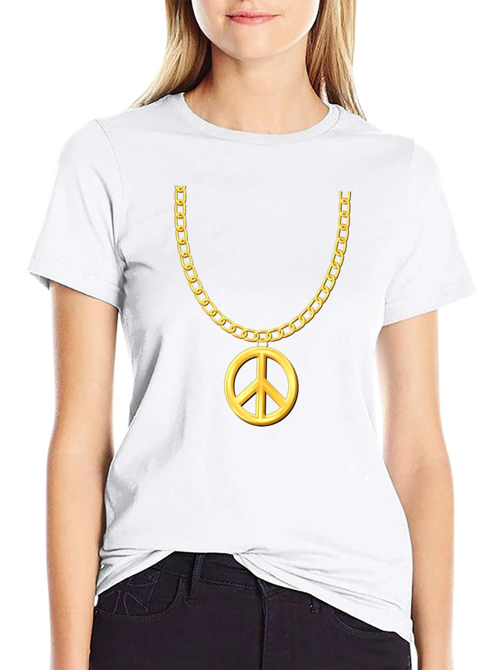 Peace Sign Pendant Graphic Tee