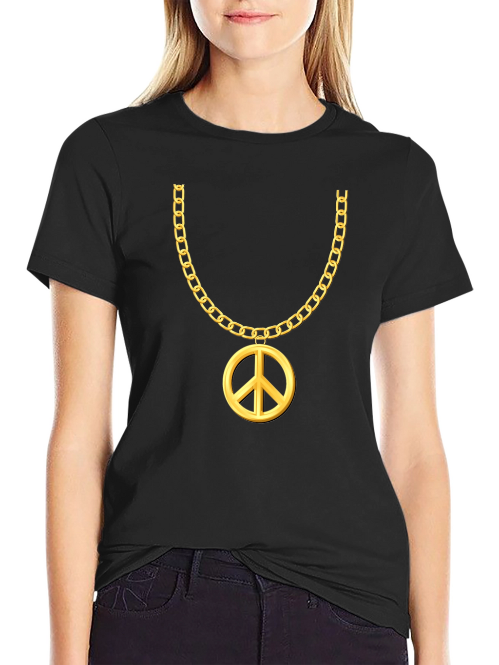 Peace Sign Pendant Graphic Tee