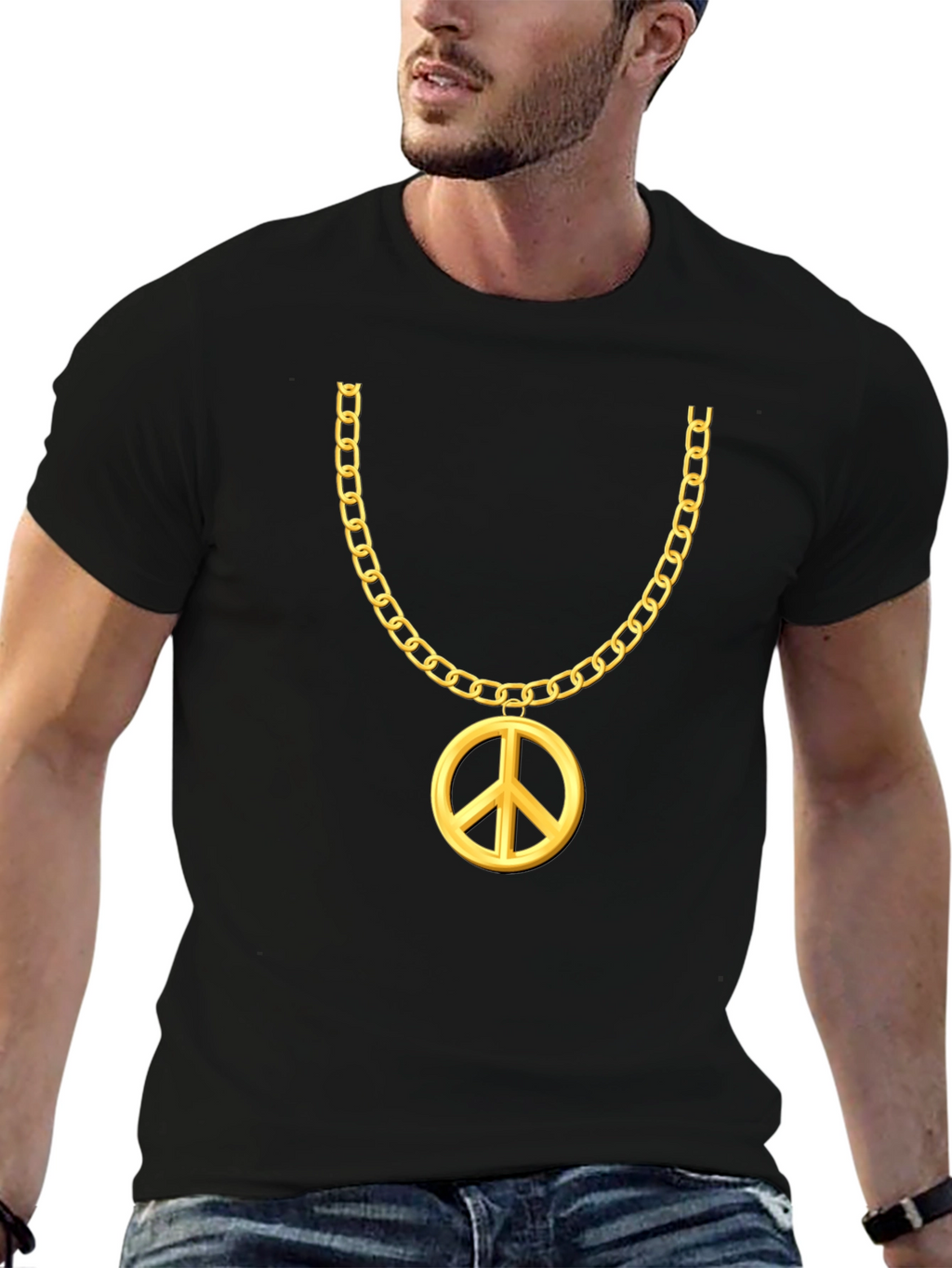 Peace Sign Pendant Graphic Tee