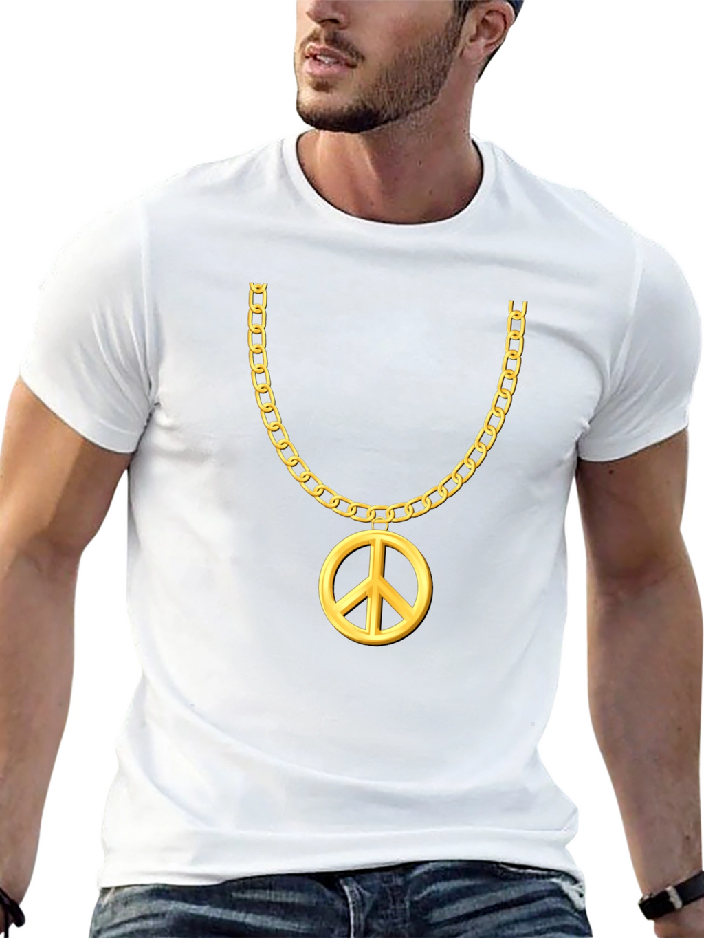 Peace Sign Pendant Graphic Tee