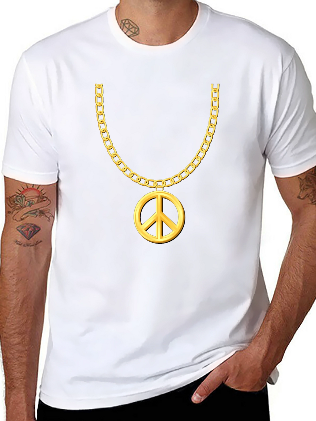 Peace Sign Pendant Graphic Tee