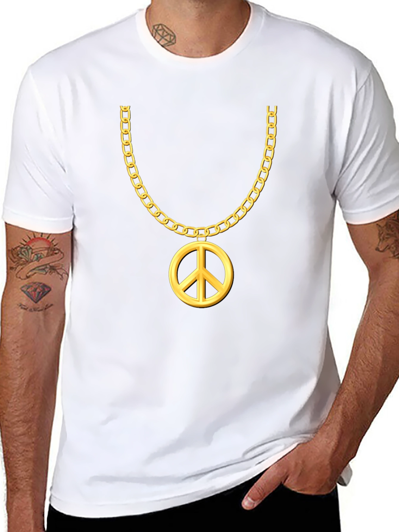 Peace Sign Pendant Graphic Tee