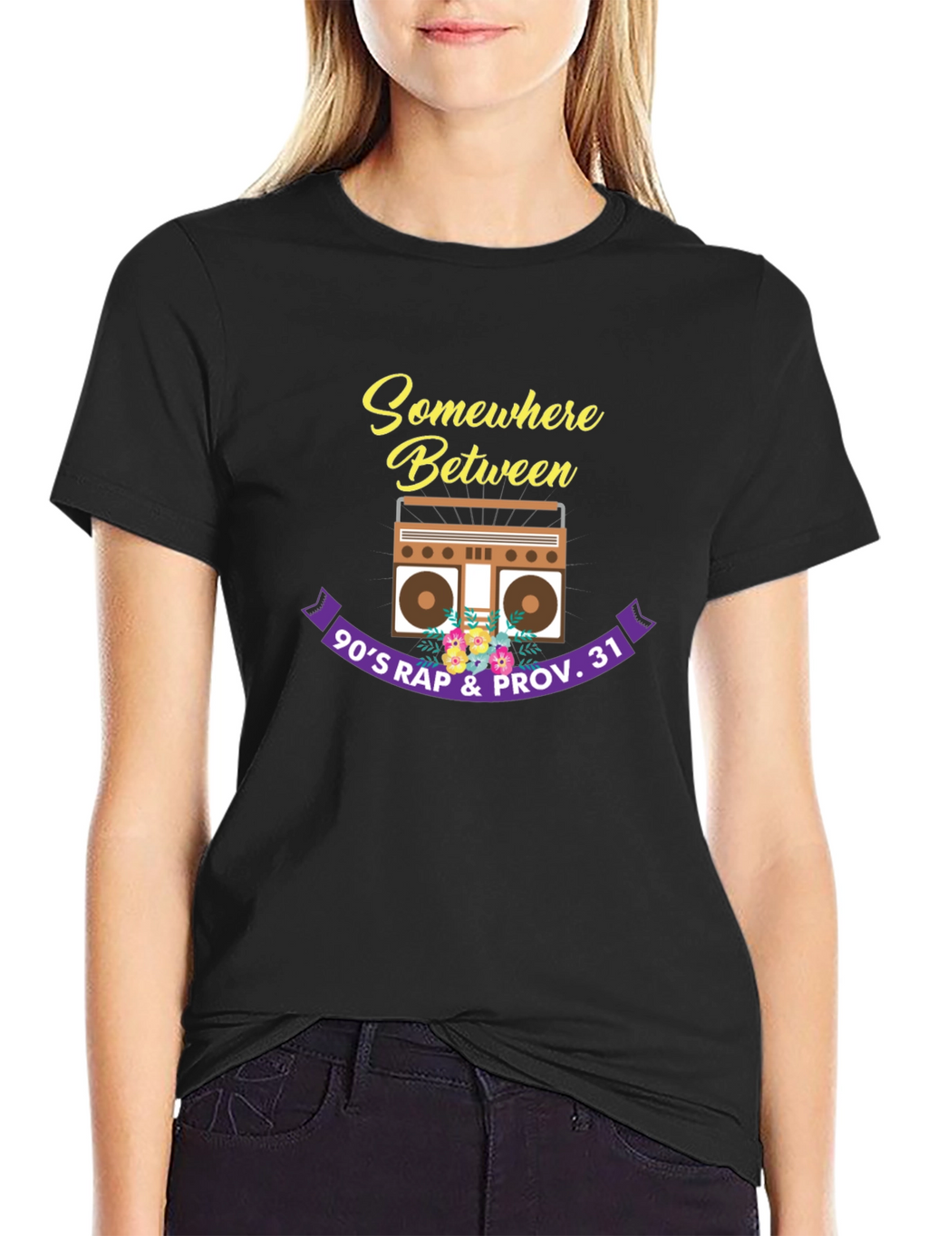 90s Rap & Proverbs 31 Black T-Shirt