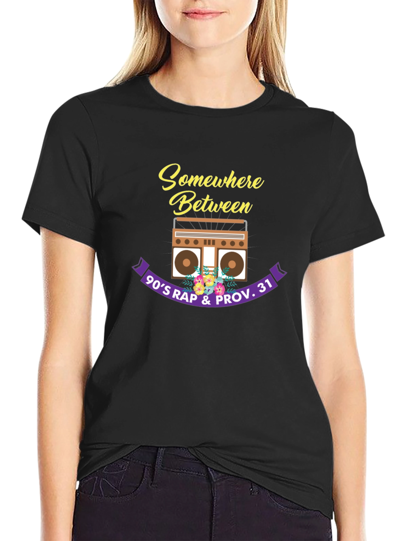 90s Rap & Proverbs 31 Black T-Shirt
