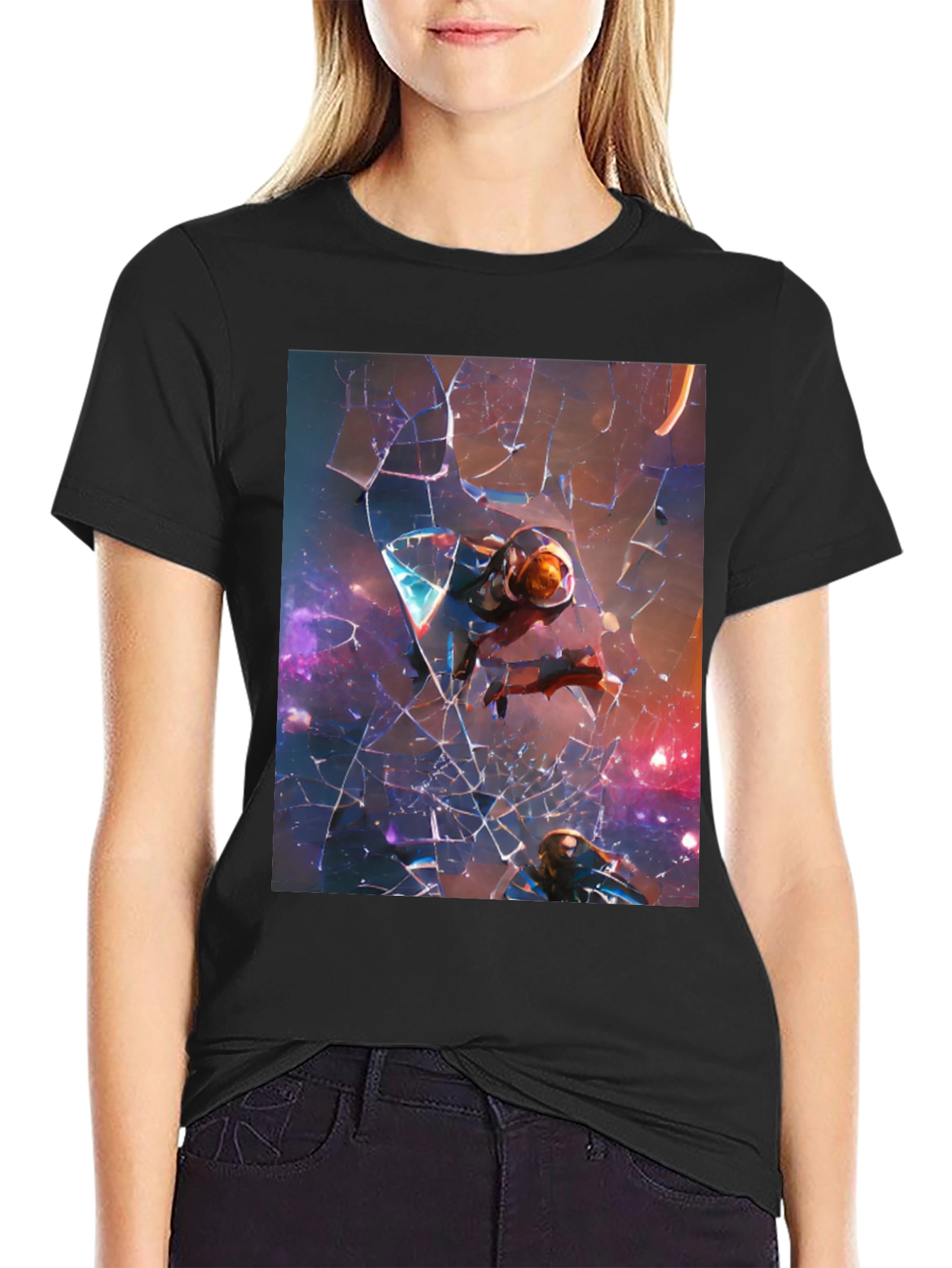 Space Travelers Black T-Shirt