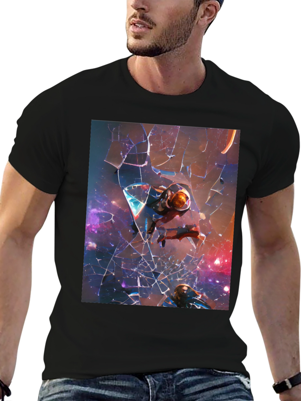 Space Travelers Black T-Shirt