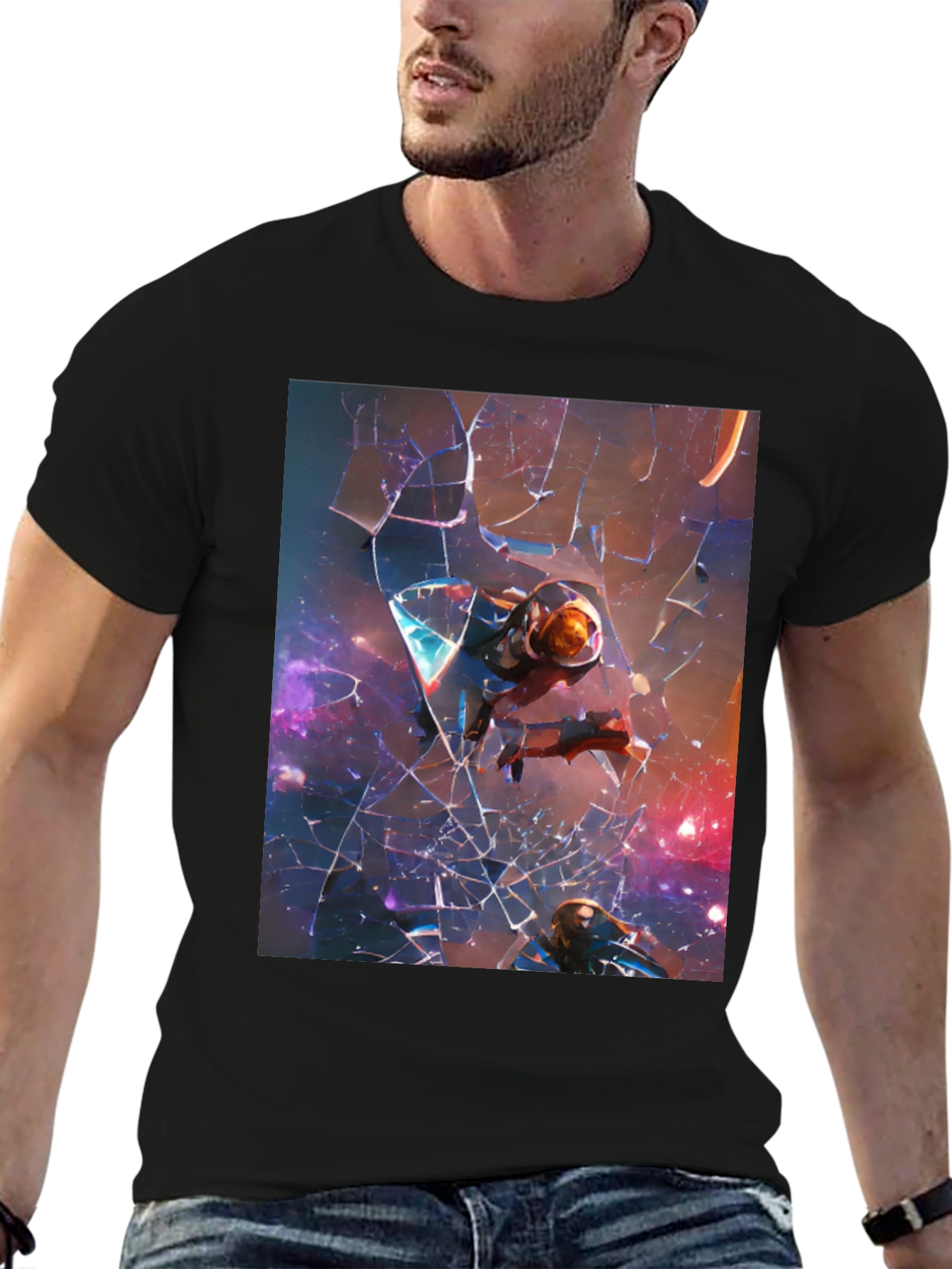 Space Travelers Black T-Shirt